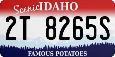ID license plate 2T8265S
