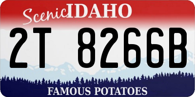 ID license plate 2T8266B