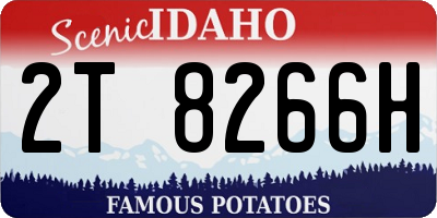 ID license plate 2T8266H
