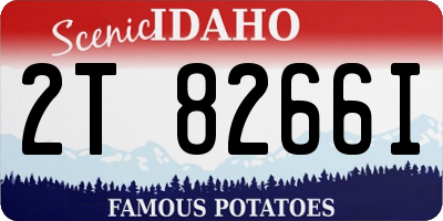 ID license plate 2T8266I