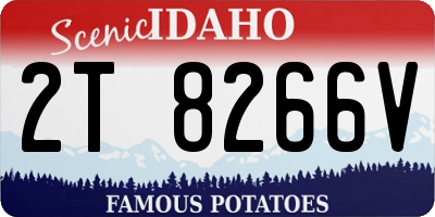 ID license plate 2T8266V