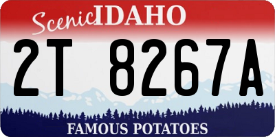 ID license plate 2T8267A