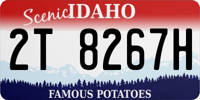 ID license plate 2T8267H