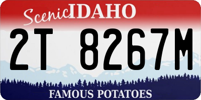 ID license plate 2T8267M