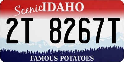ID license plate 2T8267T