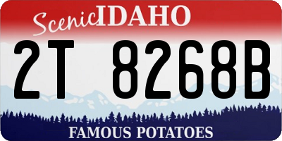 ID license plate 2T8268B
