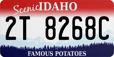 ID license plate 2T8268C