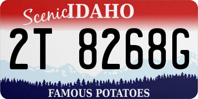 ID license plate 2T8268G