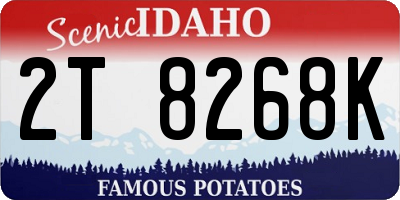 ID license plate 2T8268K