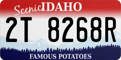 ID license plate 2T8268R