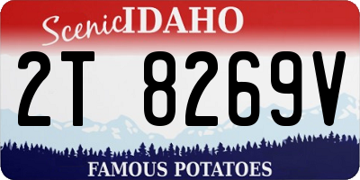 ID license plate 2T8269V