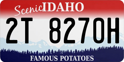 ID license plate 2T8270H