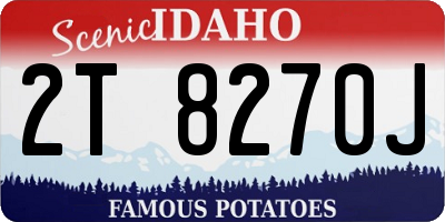 ID license plate 2T8270J