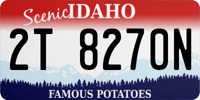 ID license plate 2T8270N