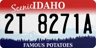 ID license plate 2T8271A