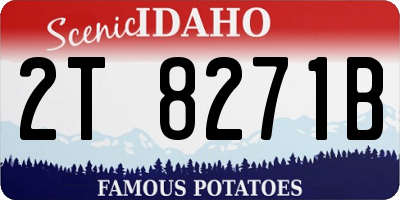 ID license plate 2T8271B