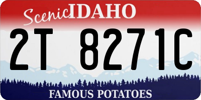 ID license plate 2T8271C