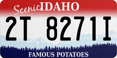 ID license plate 2T8271I