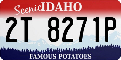 ID license plate 2T8271P