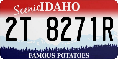 ID license plate 2T8271R