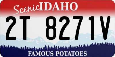ID license plate 2T8271V