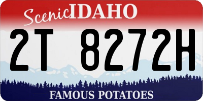 ID license plate 2T8272H
