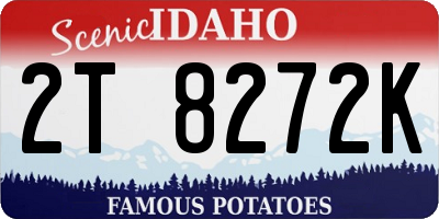 ID license plate 2T8272K