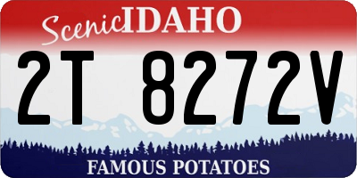 ID license plate 2T8272V