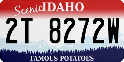 ID license plate 2T8272W