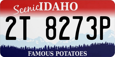 ID license plate 2T8273P