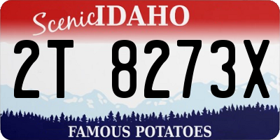 ID license plate 2T8273X