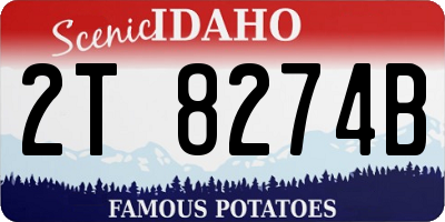 ID license plate 2T8274B