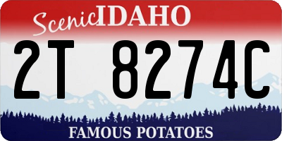 ID license plate 2T8274C