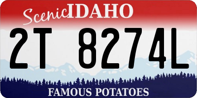 ID license plate 2T8274L