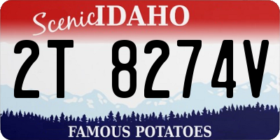 ID license plate 2T8274V