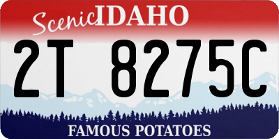 ID license plate 2T8275C