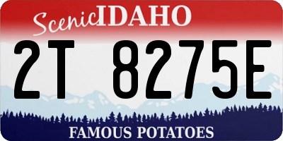 ID license plate 2T8275E