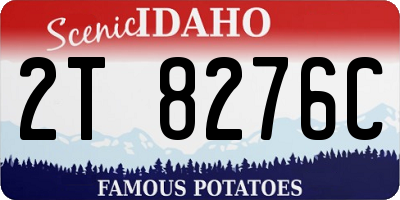 ID license plate 2T8276C