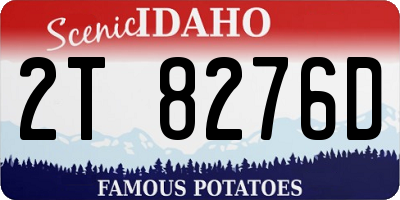 ID license plate 2T8276D