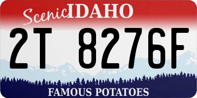 ID license plate 2T8276F