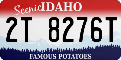 ID license plate 2T8276T