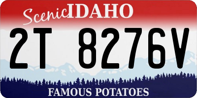 ID license plate 2T8276V