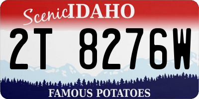 ID license plate 2T8276W