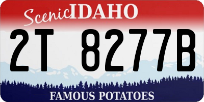 ID license plate 2T8277B