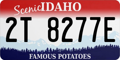 ID license plate 2T8277E