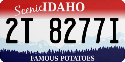 ID license plate 2T8277I