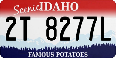 ID license plate 2T8277L