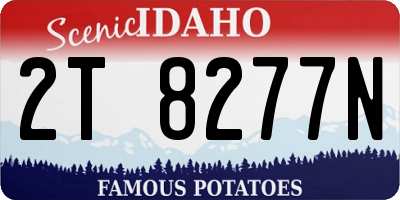 ID license plate 2T8277N