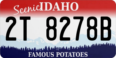 ID license plate 2T8278B