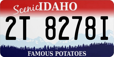 ID license plate 2T8278I
